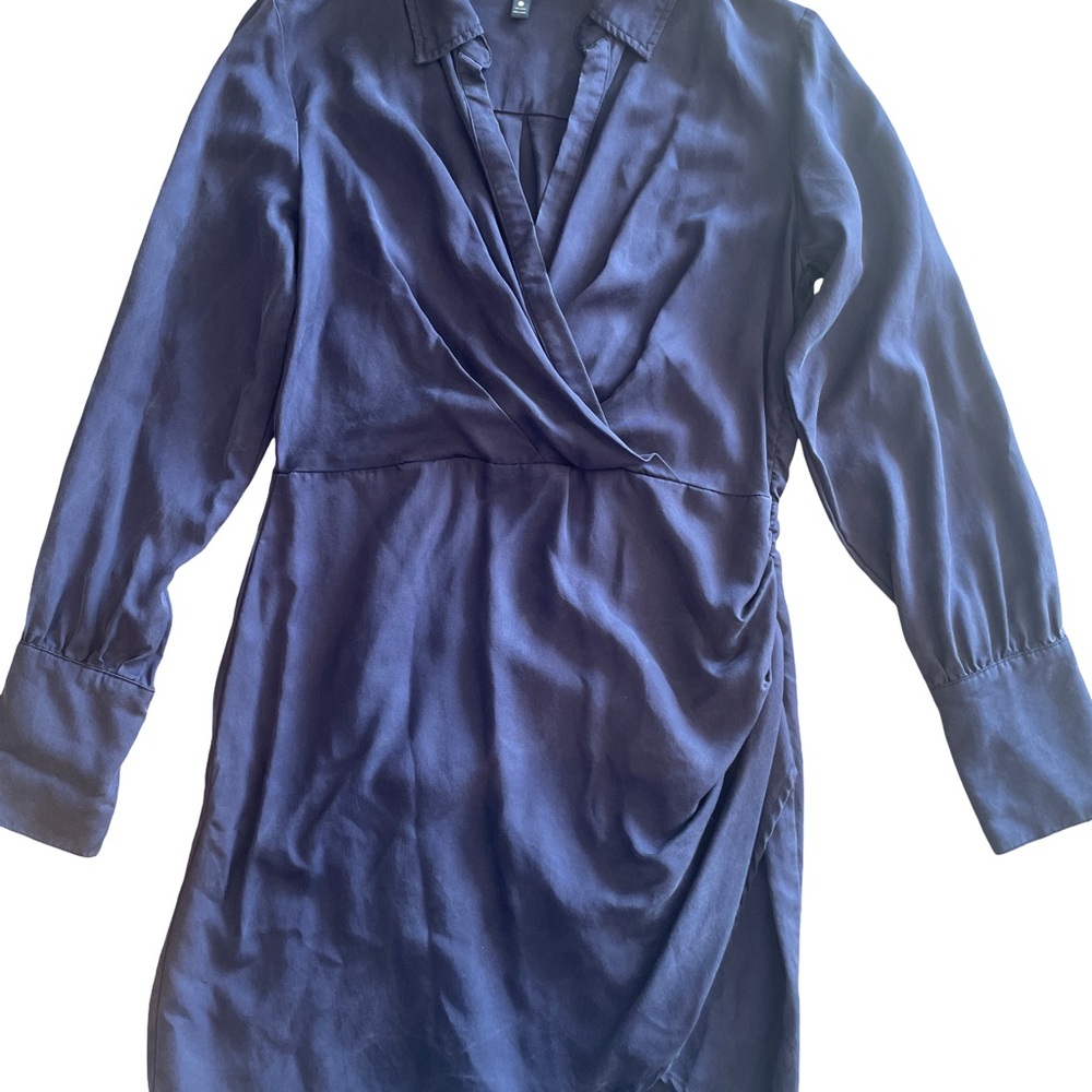 Aqua Deep Purple Wrap Dress
